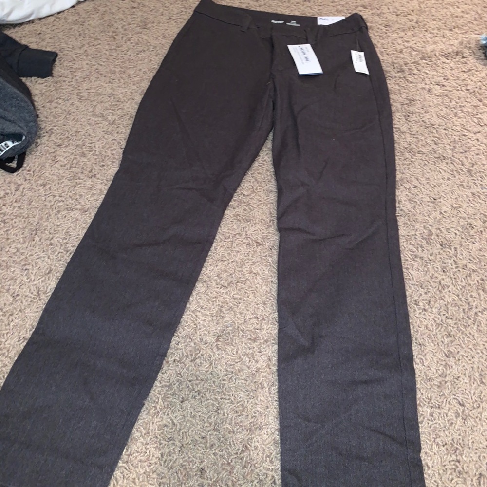 Grey high rise pants